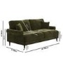 Forest Green Chenille Feather-Filled 3-Seater Sofa – Payton Heritage 