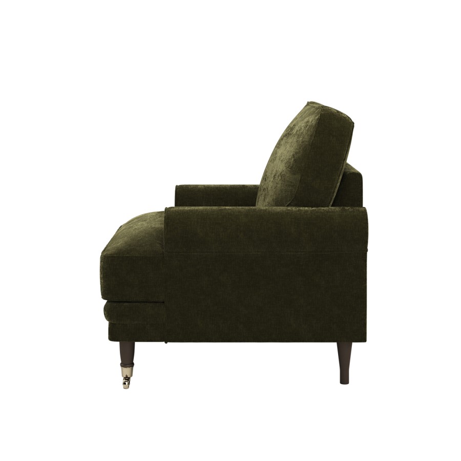 Forest Green Chenille Feather-Filled Armchair – Payton Heritage 