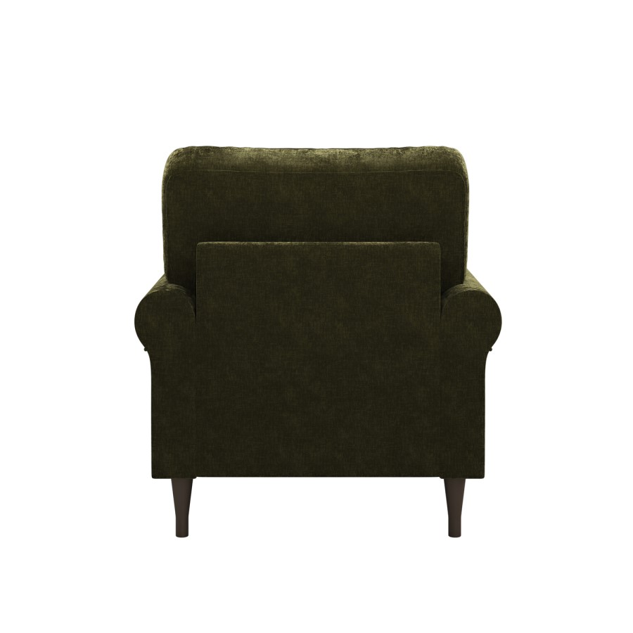 Forest Green Chenille Feather-Filled Armchair – Payton Heritage 