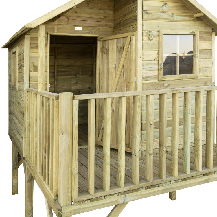 Rowlinson Wooden Highview Hideaway Playhouse - 251cm x 201cm 