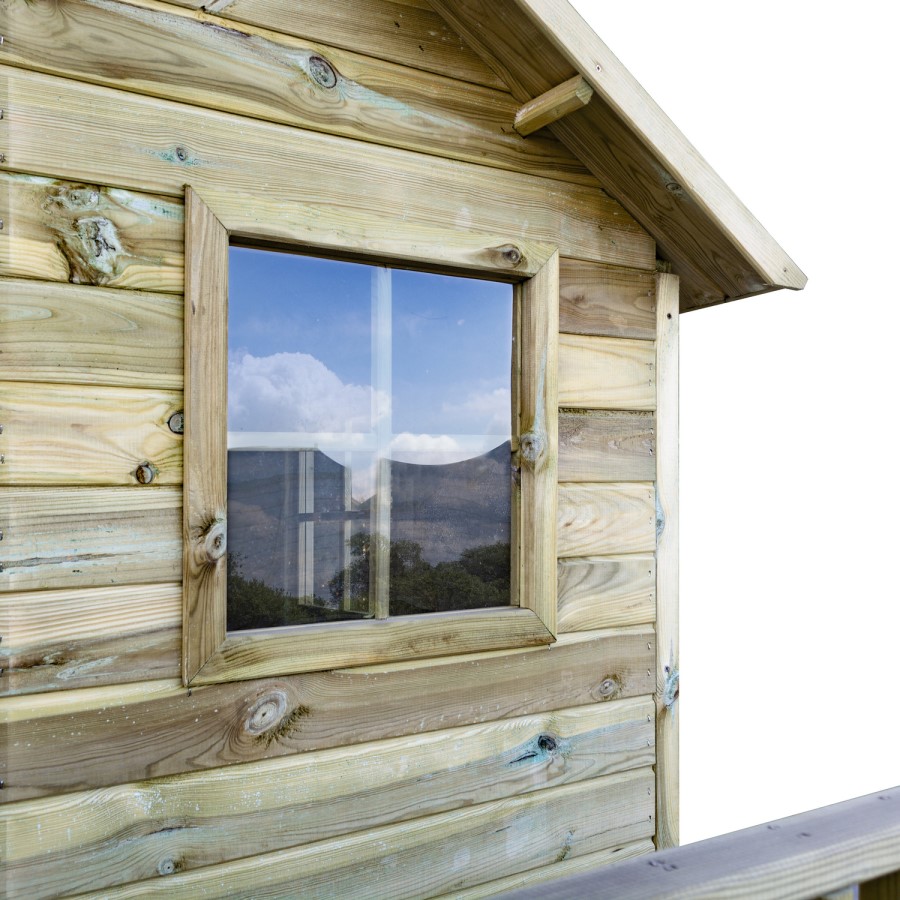 Rowlinson Wooden Highview Hideaway Playhouse - 251cm x 201cm