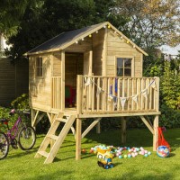 Rowlinson Wooden Highview Hideaway Playhouse - 251cm x 201cm  Rowlinson Wooden Highview Hideaway Playhouse - 251cm x 201cm