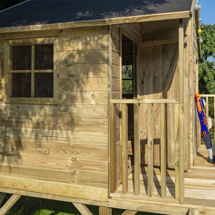 Rowlinson Wooden Highview Hideaway Playhouse - 251cm x 201cm 