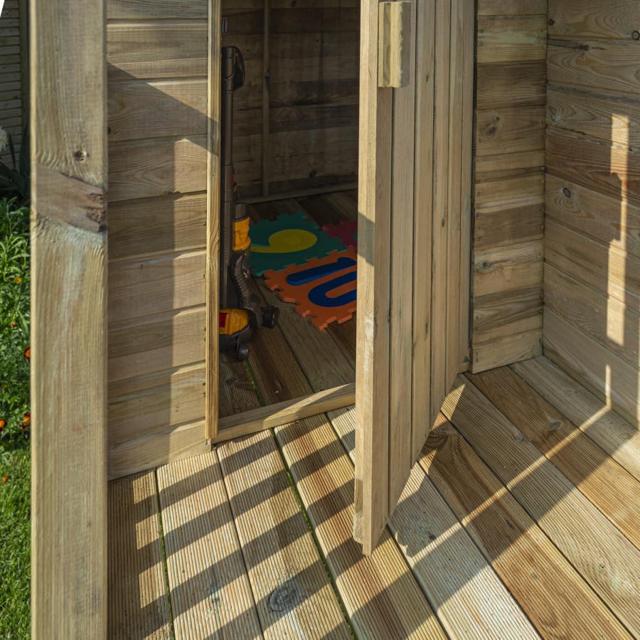 Rowlinson Wooden Highview Hideaway Playhouse - 251cm x 201cm