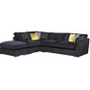 Phoenix Black Velvet Sectional Corner Sofa