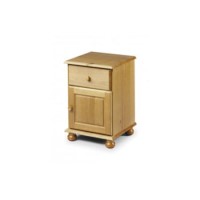 Julian Bowen Pickwick 1 Drawer and 1 Door Bedside Table In Pine