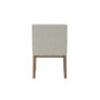 Beige Upholstered Dining Chair with Arms - Piper
