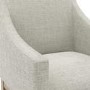 Beige Upholstered Dining Chair with Arms - Piper