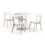 Pisa White & Casa Dining Set