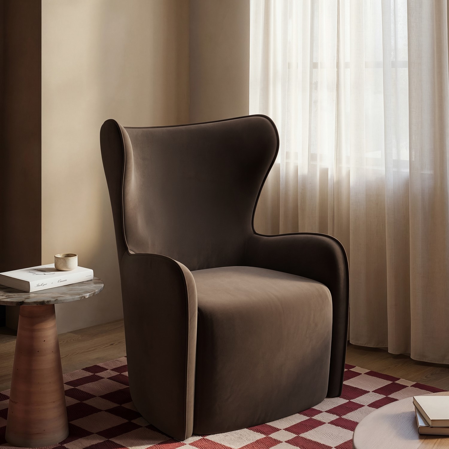 Velvet Highback Accent chair