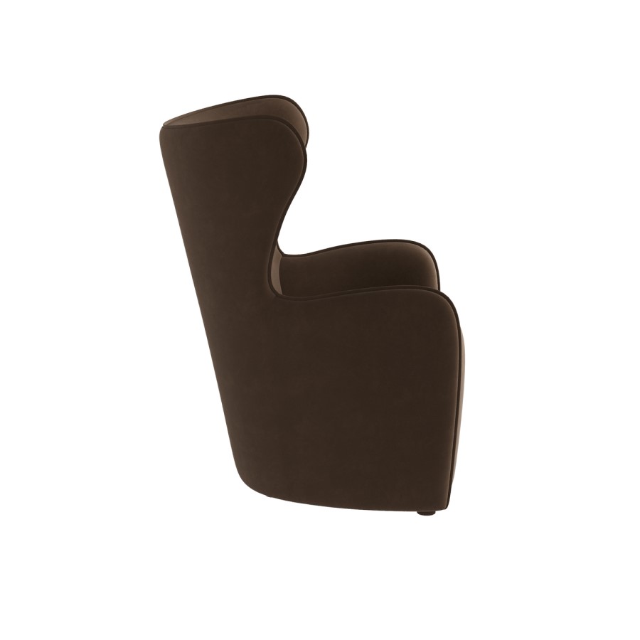 Brown Velvet Highback Accent chair - Paloma 