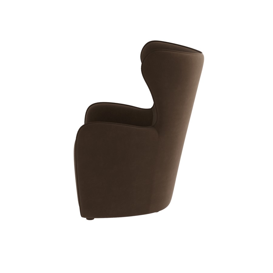 Paloma Armchair in Brown Velvet