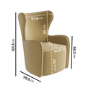 Yellow Chenille Highback Accent Chair - Paloma 