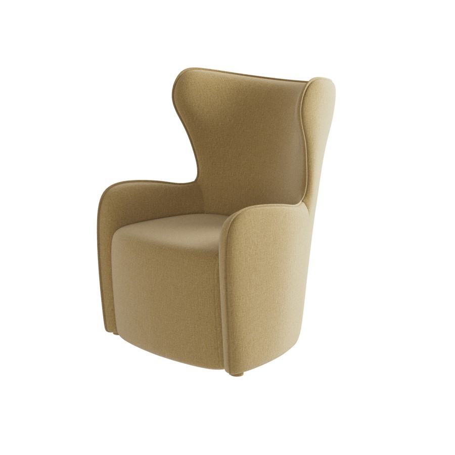 Paloma Armchair in Yellow Chenille