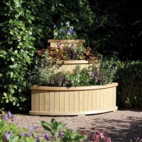 Rowlinson Marberry Cascade Wooden Garden Planter