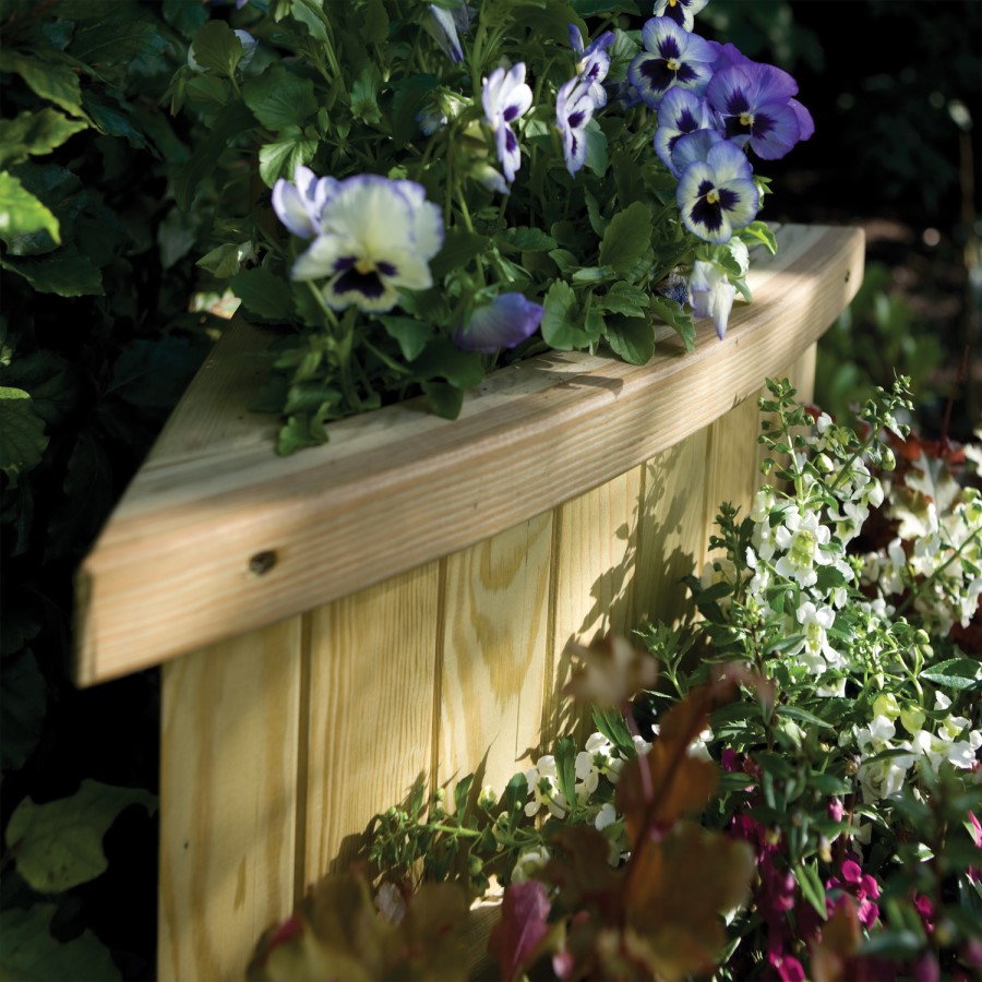 Rowlinson Marberry Cascade Wooden Garden Planter