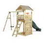 Plum Wooden Lookout Tower with Swings