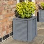 Rowlinson Palermo Grey Square Garden Planter