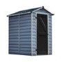 Palram Skylight Plastic Shed - 4x6ft - Rowlinson Deco Apex