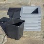 Rowlinson Sorrento Grey Square Garden Planter