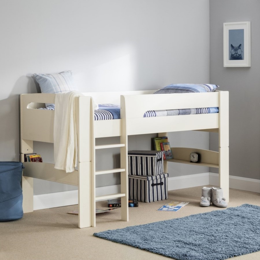 GRADE A1 - Julian Bowen Pluto Mid Sleeper in Stone White