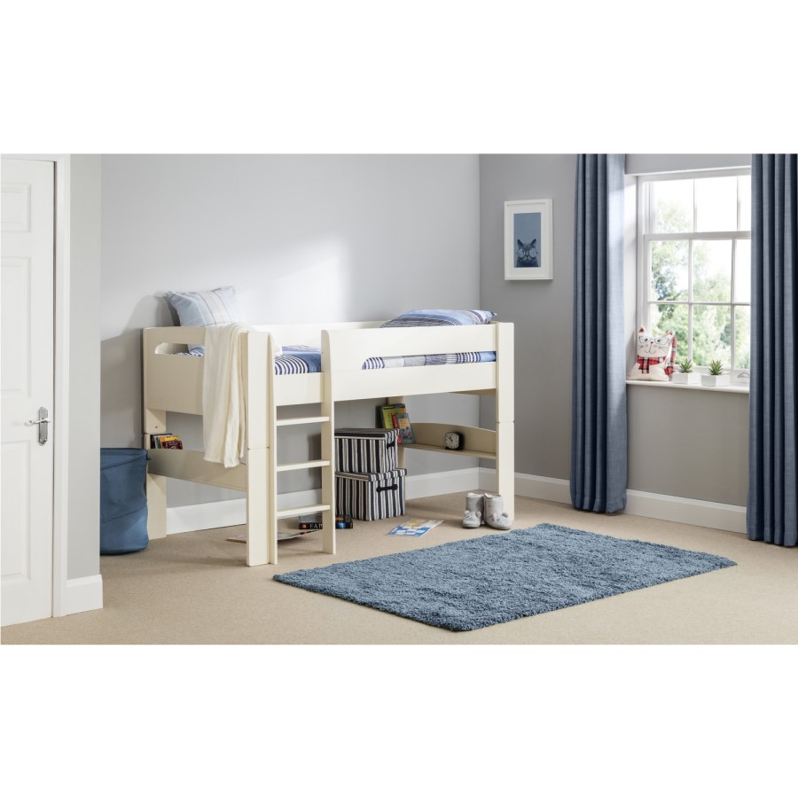 GRADE A1 - Julian Bowen Pluto Mid Sleeper in Stone White