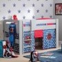 Julian Bowen Pluto Midsleeper Bed in Dove Grey with Blue Star Tent