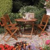 Rowlinson Wooden Garden Dining Set - Seats 4 - Plumley