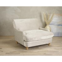 GRADE A2 - Plumpton Beige Velvet Armchair - LPD