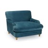 Plumpton Blue Velvet Armchair - LPD