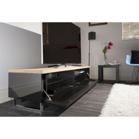 TechLink Panorama PM160LO Light Oak TV Cabinet - Up to 80 Inch