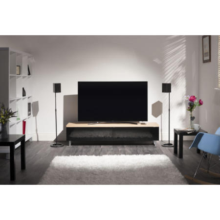 TechLink Panorama PM160LO Light Oak TV Cabinet - Up to 80 Inch
