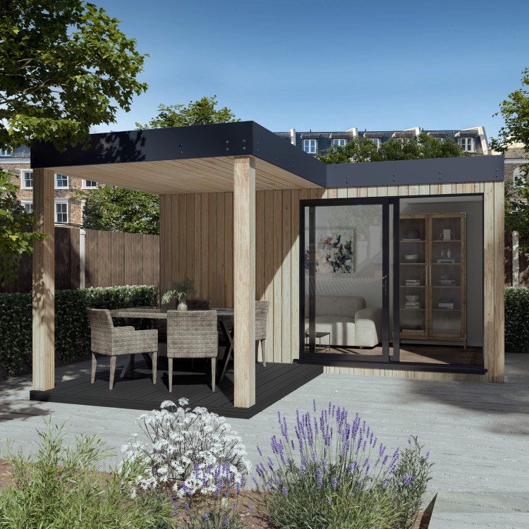 Insulated Garden Room with Veranda - 2.5m x 4.6m - Lusso