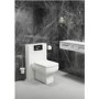 Back to Wall WC Toilet Unit & Square Toilet with Heavy Duty Seat - W500 x H790mm