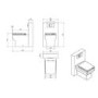 Back to Wall WC Toilet Unit & Square Toilet with Heavy Duty Seat - W500 x H790mm