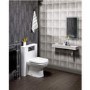 Back to Wall WC Toilet Unit & Round Toilet with Seat - W500 x H790mm