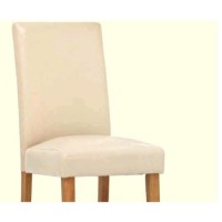 World Furniture Portman Faux Leather Dining Chair in Ivory