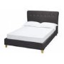 LPD Portico King Size Bed Frame in Dark Grey Fabric
