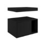 600mm Black Wall Hung Countertop Shelves - Porto