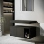 800mm Black Wall Hung Countertop Shelves - Porto