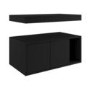 800mm Black Wall Hung Countertop Shelves - Porto