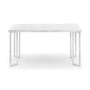 Dining Set with 4 Chairs in Grey & Faux Marble Table - Positano