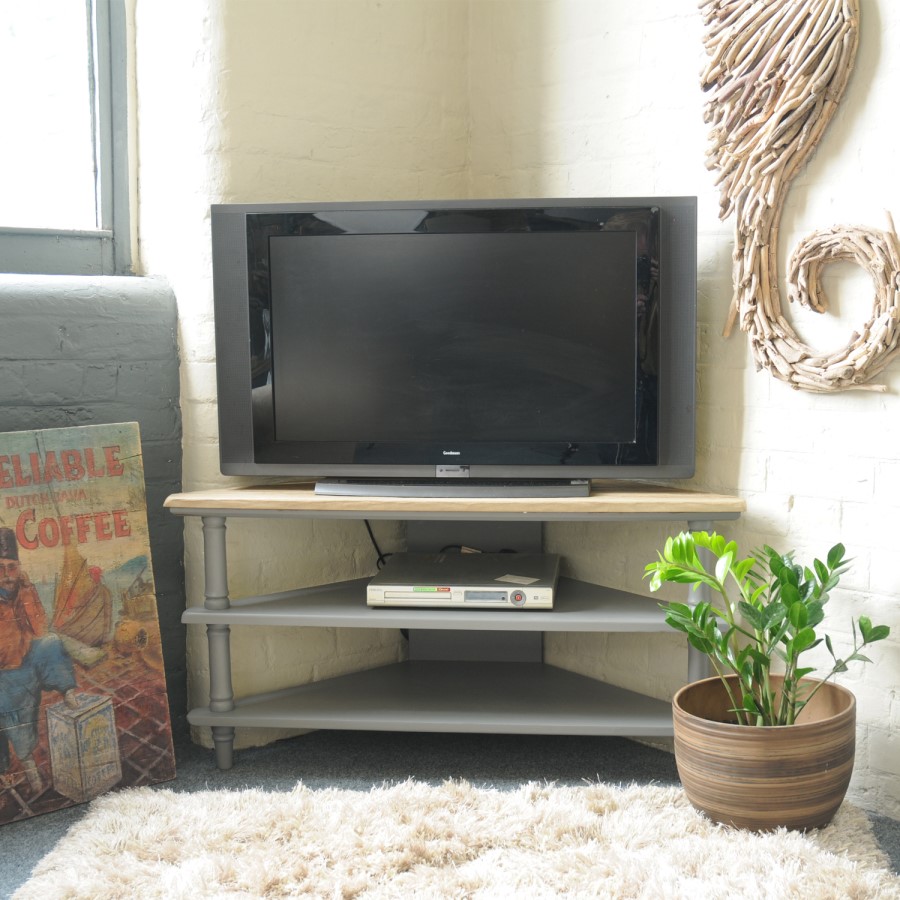 Signature North Chloe Grey Corner TV Stand