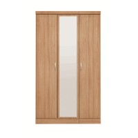 Caxtons Pippa Short 3 Door Mirrored Wardrobe