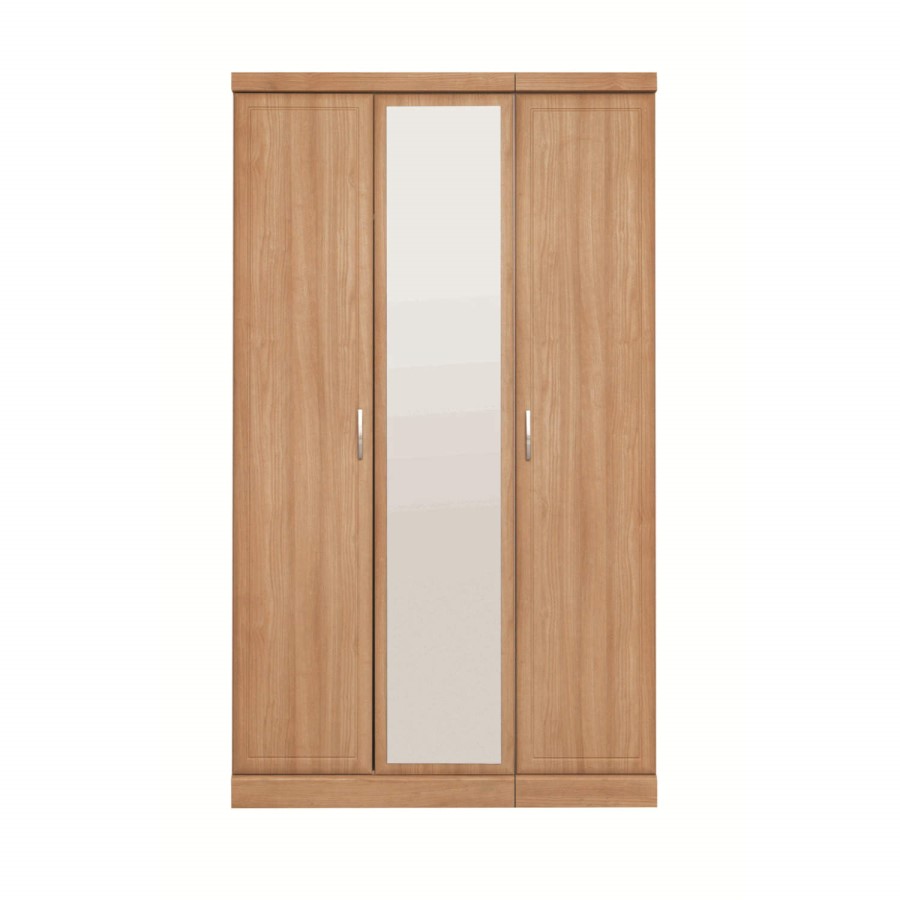 Caxtons Pippa Short 3 Door Mirrored Wardrobe
