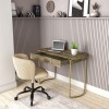 GRADE A1 - Light Brown Solid Wood Office Desk with Curved Legs - Piper
