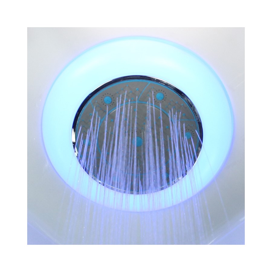 Insignia Premium Rectangular Shower Cabin with 6 Body Jets and Chromotherapy Lights 1150 x 850