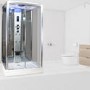 Insignia Premium Rectangular Shower Cabin with 6 Body Jets and Chromotherapy Lights 1150 x 850