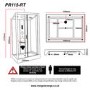 Insignia Premium Rectangular Shower Cabin with 6 Body Jets and Chromotherapy Lights 1150 x 850