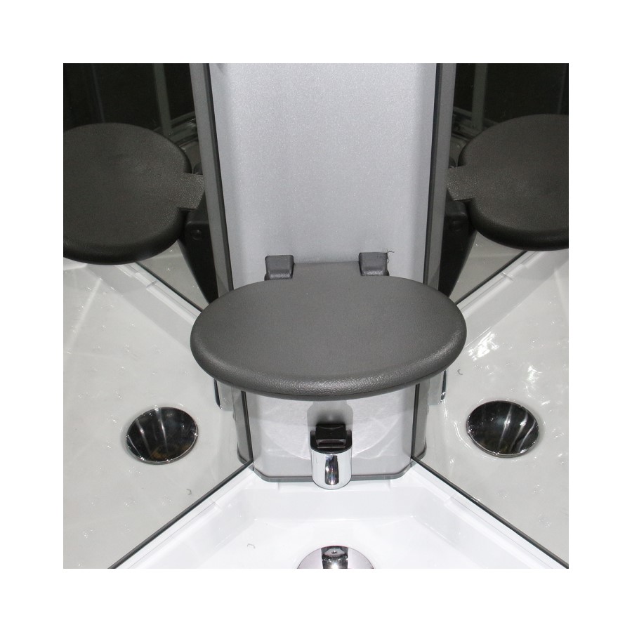 Insignia Premium Quadrant Steam Shower Cabin with Bluetooth and Chromotherapy Lights 900 x 900